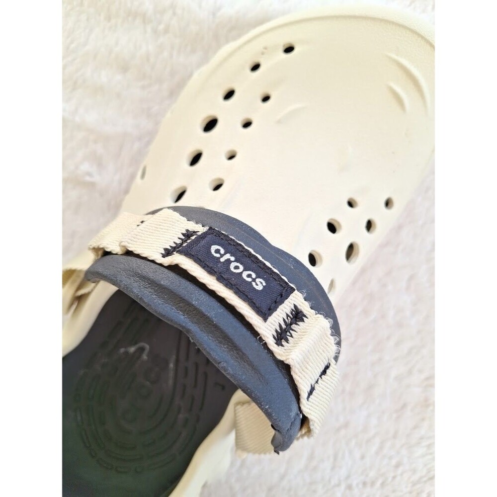 Crocs Echo Clog Bone Black Womens 8 Mens 6 Sculpted Foam 207937-2YJ